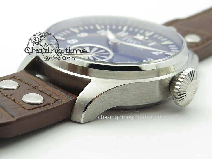 MIROTIME 0105 Reliable Big Pilot “Markus Buhler” IW5003 Turbine V6F Best Edition Blue Dial On Leather Strap A 7324
